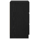 sengebord med 3 skuffer 39x35x65 cm sort