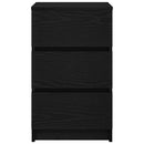sengeborde med 3 skuffer 2 stk. 39x35x65 cm sort