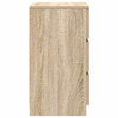 sengebord med 3 skuffer 39x35x65 cm sonoma-eg