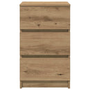 sengeborde med 3 skuffer 2 stk. 39x35x65 cm kunsteg