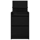 sengebord med 2 skuffer 38x34x80 cm sort
