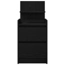 sengeborde med 2 skuffer 2 stk. 38x34x80 cm sort