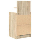 sengeborde med 2 skuffer 2 stk. 38x34x80 cm sonoma-eg