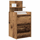 sengebord med 2 skuffer 38x34x80 cm antikt træ