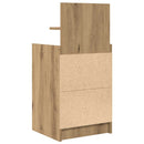sengeborde med 2 skuffer 2 stk. 38x34x80 cm egetræsfarve
