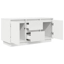 tv-bord med LED-lys 100x41x50 cm hvid