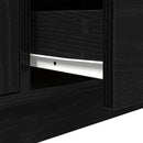 tv-skab med LED-lys 100x41x50 cm sort-eg