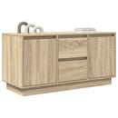tv-bord med LED-lys 100x41x50 cm sonoma-eg