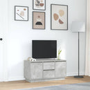 sengebord med LED-lys 100x41x50 cm betongrå