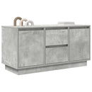 sengebord med LED-lys 100x41x50 cm betongrå