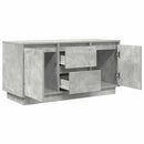 sengebord med LED-lys 100x41x50 cm betongrå