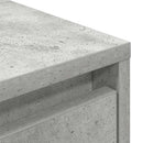 sengebord med LED-lys 100x41x50 cm betongrå