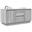 tv-bord med LED-lys 100x41x50 cm grå sonoma-eg