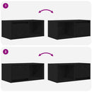 tv-borde 2 stk. 60x31x25,5 cm konstrueret træ sort egetræsfarve