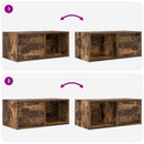 tv-skabe 2 stk. 60x31x25,5 cm konstrueret træ røget egetræ