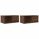 tv-borde 2 stk. 60x31x25,5 cm konstrueret træ brunt egetræ