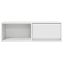 tv-bord 80x31x25,5 cm konstrueret træ hvid