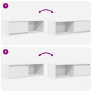 tv-bord 80x31x25,5 cm konstrueret træ hvid