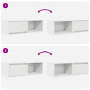 tv-borde 2 stk. 80x31x25,5 cm konstrueret træ hvid