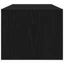 tv-bord 80x31x25,5 cm konstrueret træ sort egetræsfarve