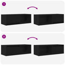 tv-bord 80x31x25,5 cm konstrueret træ sort egetræsfarve