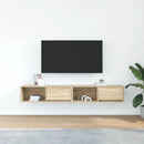 tv-borde 2 stk. 80x31x25,5 cm konstrueret træ sonoma-eg