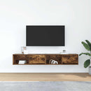 tv-skabe 2 stk. 80x31x25,5 cm konstrueret træ røget egetræ