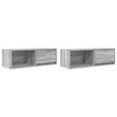 tv-borde 2 stk. 80x31x25,5 cm konstrueret træ grå sonoma-eg