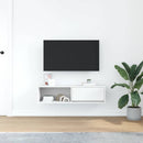 tv-bord 100x31x25,5 cm konstrueret træ hvid