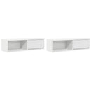 tv-borde 2 stk. 100x31x25,5 cm konstrueret træ hvid