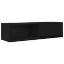 tv-borde 2 stk. 100x31x25,5cm konstrueret træ sort egetræsfarve