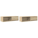 tv-borde 2 stk. 100x31x25,5 cm konstrueret træ sonoma-eg