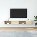 tv-borde 2 stk. 100x31x25,5 cm konstrueret træ sonoma-eg