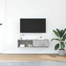 tv-bord 100x31x25,5 cm konstrueret træ betongrå