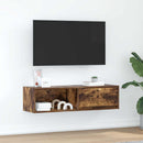 tv-bord 100x31x25,5 cm konstrueret træ røget egetræsfarve
