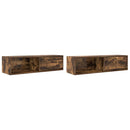 tv-skabe 2 stk. 100x31x25,5 cm konstrueret træ røget egetræ