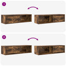 tv-skabe 2 stk. 100x31x25,5 cm konstrueret træ røget egetræ