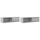 tv-borde 2 stk. 100x31x25,5 cm konstrueret træ grå sonoma-eg