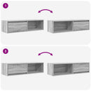 tv-borde 2 stk. 100x31x25,5 cm konstrueret træ grå sonoma-eg