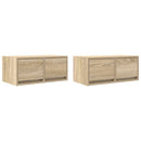 tv-borde 2 stk. 60x31x25,5 cm konstrueret træ sonoma-eg