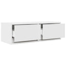 tv-borde 2 stk. 80x31x25,5 cm konstrueret træ hvid