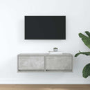 tv-bord 80x31x25,5 cm konstrueret træ betongrå