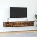 tv-skabe 2 stk. 80x31x25,5 cm konstrueret træ røget egetræ