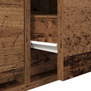 tv-bord 80x31x25,5 cm konstrueret træ antikt trælook