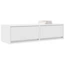 TV-skab med skuffe Hvid 100 x 31 x 25,5 cm Konstrueret træ