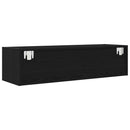 TV-skab med skuffe Sort eg 100 x 31 x 25,5 cm Konstrueret træ