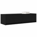 TV-skab med skuffe Sort eg 100 x 31 x 25,5 cm Konstrueret træ