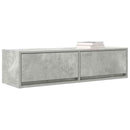 TV-skab med skuffe Betongrå 100 x 31 x 25,5 cm Konstrueret træ