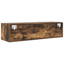 TV-skab med skuffe Røget eg 100 x 31 x 25,5 cm Konstrueret træ