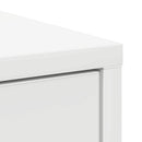 kommode med skuffe 80x34x76 cm konstrueret træ hvid